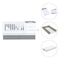 Lettino trasformabile 70x140 cm bianco/antracite · Sero More Antracita K546-M7758