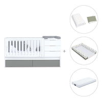 Lettino trasformabile 70x140 cm bianco/antracite · Sero More Antracita K546-M7758