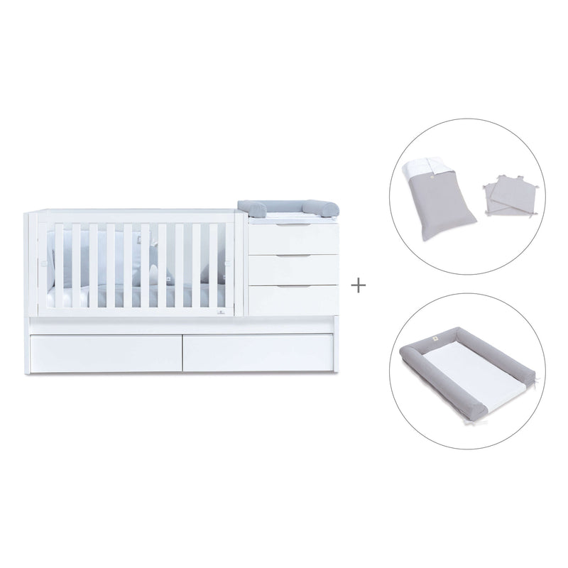 Lettino trasformabile 70x140 cm bianco · Sero More K546-M7700