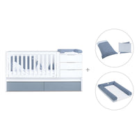 Lettino trasformabile 70x140 cm bianco/blu · Sero More Blu Denim K546-M7741