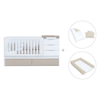 Lettino trasformabile 70x140 cm bianco/beige · Sero More K546-M7753