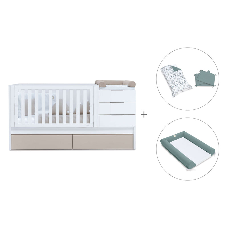 Lettino trasformabile 70x140 cm bianco/beige · Sero More K546-M7753