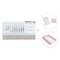 Lettino trasformabile 70x140 cm bianco/beige · Sero More K546-M7753