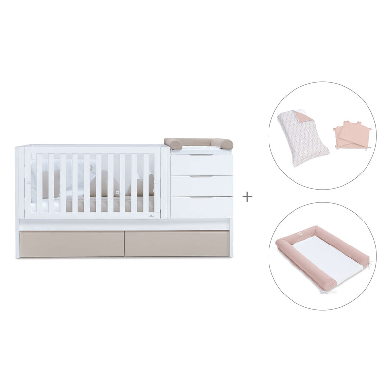 Lettino trasformabile 70x140 cm bianco/beige · Sero More K546-M7753