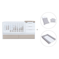 Lettino trasformabile 70x140 cm bianco/beige · Sero More K546-M7753