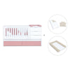 Lettino trasformabile 70x140 cm bianco/rosa · Sero More Quarzo K546-M7759