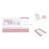 Lettino trasformabile 70x140 cm bianco/rosa · Sero More Quarzo K546-M7759