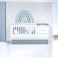 Lettino trasformabile 70x140 cm bianco/blu · Sero More Blu Denim K546-M7741
