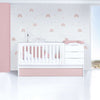 Lettino trasformabile 70x140 cm bianco/rosa chiaro · Sero More Flamingo K546-M7742
