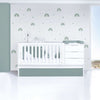 Lettino trasformabile 70x140 cm bianco/eucalipto · Sero More Eucalyptus K546-M7757