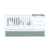 Lettino trasformabile 70x140 cm bianco/eucalipto · Sero More Eucalyptus K546-M7757