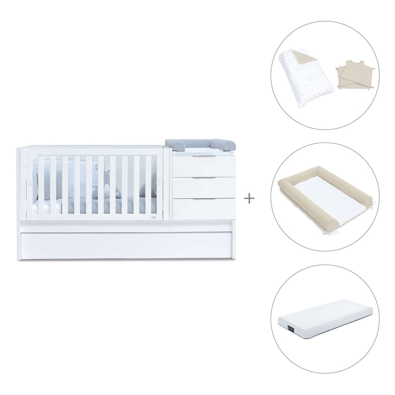 Lettino trasformabile 70x140 cm bianco · Sero More K546-M7700