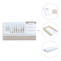 Lettino trasformabile 70x140 cm bianco/beige · Sero More K546-M7753