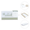 Lettino trasformabile 70x140 cm bianco/verde oliva · Sero More K546-M7756