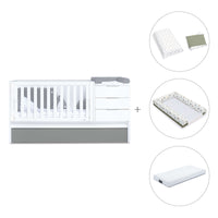 Lettino trasformabile 70x140 cm bianco/antracite · Sero More Antracita K546-M7758