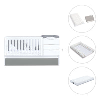 Lettino trasformabile 70x140 cm bianco/antracite · Sero More Antracita K546-M7758