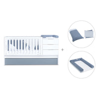 Lettino trasformabile 70x140 cm bianco/blu · Sero More Blu Denim K546-M7741