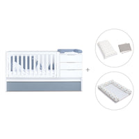 Lettino trasformabile 70x140 cm bianco/blu · Sero More Blu Denim K546-M7741