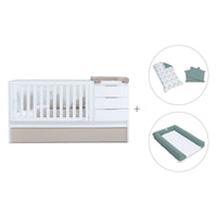 Lettino trasformabile 70x140 cm bianco/beige · Sero More K546-M7753