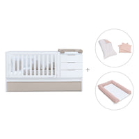 Lettino trasformabile 70x140 cm bianco/beige · Sero More K546-M7753