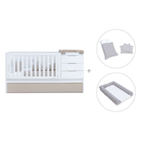 Lettino trasformabile 70x140 cm bianco/beige · Sero More K546-M7753