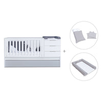 Lettino trasformabile 70x140 cm bianco/grigio · Sero More K546-M7778