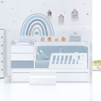 Lettino trasformabile 70x140 cm bianco/blu · Sero Kubo Blu Denim K551-M7741