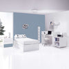 Lettino trasformabile 70x140 cm bianco/blu · Sero Kubo Blu Denim K551-M7741