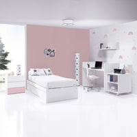 Lettino trasformabile 70x140 cm bianco/rosa chiaro · Sero Kubo Flamingo K551-M7742