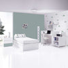 Lettino trasformabile 70x140 cm bianco/eucalipto · Sero Kubo Eucalyptus K551-M7757