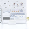 Lettino trasformabile 70x140 cm bianco/antracite · Sero Kubo Antracita K551-M7758