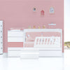 Lettino trasformabile 70x140 cm bianco/rosa · Sero Kubo Quarzo K551-M7759