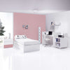 Lettino trasformabile 70x140 cm bianco/rosa · Sero Kubo Quarzo K551-M7759