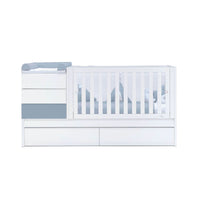 Lettino trasformabile 70x140 cm bianco/blu · Sero Kubo Blu Denim K551-M7741