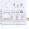 Lettino trasformabile 70x140 cm bianco/rosa chiaro · Sero Kubo Flamingo K551-M7742