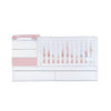 Lettino trasformabile 70x140 cm bianco/rosa chiaro · Sero Kubo Flamingo K551-M7742