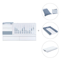 Lettino trasformabile 70x140 cm bianco/blu · Sero Kubo Blu Denim K551-M7741