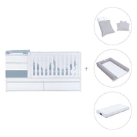 Lettino trasformabile 70x140 cm bianco/blu · Sero Kubo Blu Denim K551-M7741