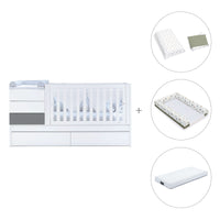 Lettino trasformabile 70x140 cm bianco/antracite · Sero Kubo Antracita K551-M7758