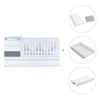 Lettino trasformabile 70x140 cm bianco/antracite · Sero Kubo Antracita K551-M7758