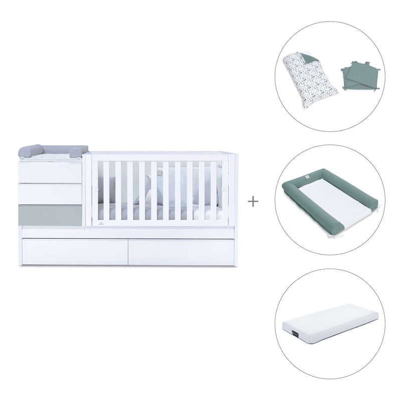 Lettino trasformabile (70x140 cm) grigio · Sero Kubo K551-M7778