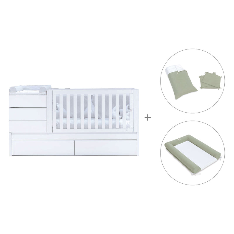 Lettino trasformabile (70x140 cm) bianco · Sero Kubo K551