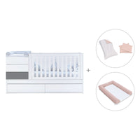 Lettino trasformabile 70x140 cm bianco/antracite · Sero Kubo Antracita K551-M7758