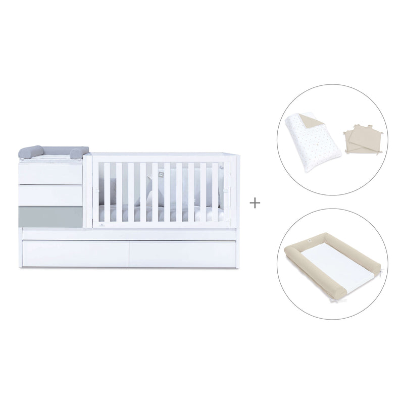 Lettino trasformabile (70x140 cm) grigio · Sero Kubo K551-M7778