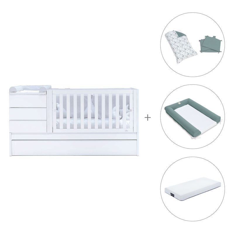 Lettino trasformabile (70x140 cm) bianco · Sero Kubo K551