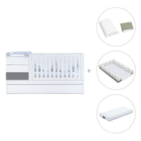 Lettino trasformabile 70x140 cm bianco/antracite · Sero Kubo Antracita K551-M7758