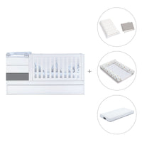 Lettino trasformabile 70x140 cm bianco/antracite · Sero Kubo Antracita K551-M7758