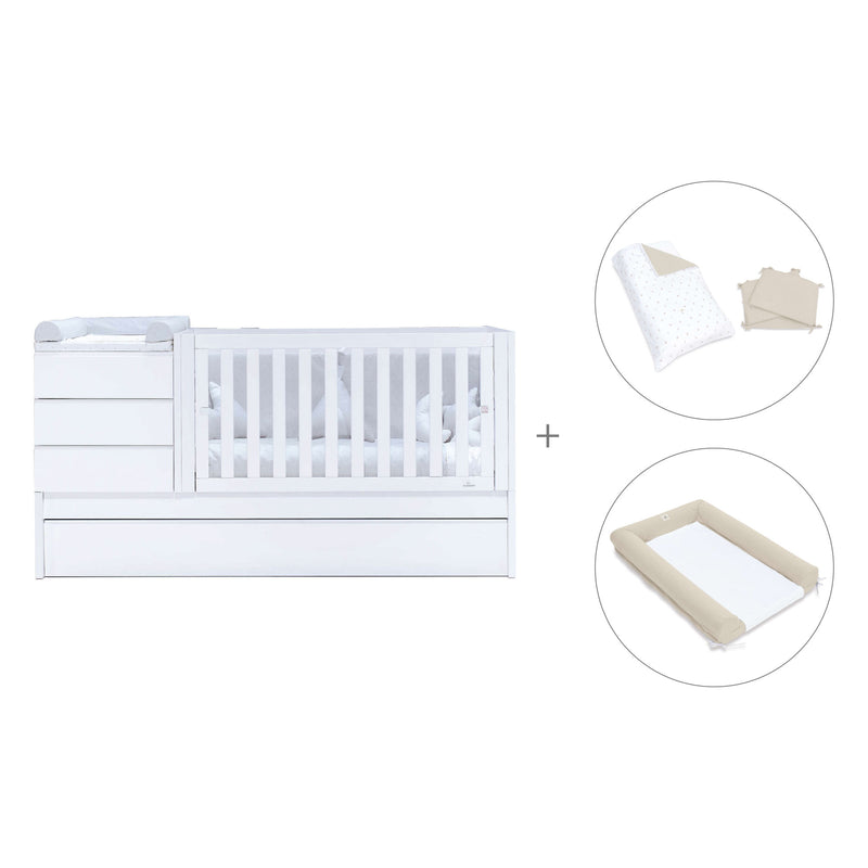 Lettino trasformabile (70x140 cm) bianco · Sero Kubo K551