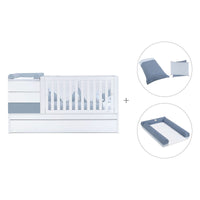 Lettino trasformabile 70x140 cm bianco/blu · Sero Kubo Blu Denim K551-M7741