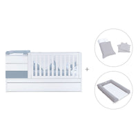 Lettino trasformabile 70x140 cm bianco/blu · Sero Kubo Blu Denim K551-M7741